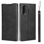 Leather Stand Case with Card Slot for Samsung Galaxy Note 10 5G / Note 10 – Black