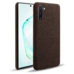 Cloth + PC Mobile Phone Case Cover for iSamsung Galaxy Note 10 / Note 10 5G – Coffee