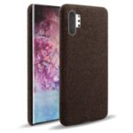 PC Cloth Mobile Phone Case Shell for Samsung Galaxy Note 10 Plus/Note 10 Plus 5G – Coffee