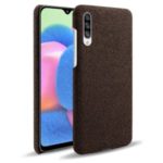 Cloth Skin PC Mobile Hard Phone Case Cover for Samsung Galaxy A50/A30s/A50s – Coffee