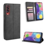 Magnetic Retro PU Leather Shell for Samsung Galaxy A90 5G – Black