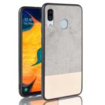 For Samsung Galaxy A20 / M10s / A30 Bi-color Splicing PU Leather Coated PC + TPU Protective Shell – Grey