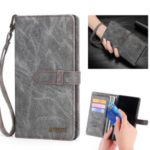 MEGSHI Wallet Flip Leather Case for Samsung Galaxy A70 – Grey