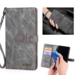 MEGSHI Wallet Flip Leather Protective Case for Samsung Galaxy A40 – Grey