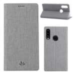 VILI DMX Cross Texture Stand Leather Card Holder Case for Samsung Galaxy A20s – Grey