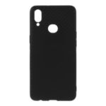 Carbon Fiber TPU Protection Phone Shell for Samsung Galaxy A10s – Black