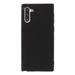 Carbon Fiber TPU Phone Shell Covering for Samsung Galaxy Note 10/Note 10 5G – Black