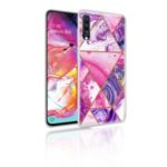Marble Pattern IMD PC Back Plate + TPU Frame Shell for Samsung Galaxy A70 – Style A