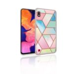 Marble Pattern IMD PC Back Plate + TPU Frame Case Cover for Samsung Galaxy A10 – Style A