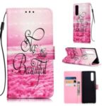 Pattern Printing Light Spot Decor Leather Wallet Stand Case for Sony Xperia 5 – Stay Beautiful