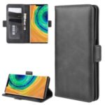 Magnet Adsorption Leather Wallet Phone Stand Case for Huawei Mate 30 Pro – Black