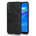 For Huawei Y7 Pro (2019) / Enjoy 9 PU Leather Coated Hard PC Mobile Shell – Black