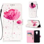 Printing Light Spot Decor Leather Wallet Casing for Huawei Mate 30 Lite/nova 5i Pro – Vivid Flower