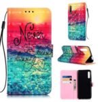 3D Printing Light Spot Decor Leather Wallet Casing for Huawei Honor 9X/9X Pro – Never Stop Dreaming