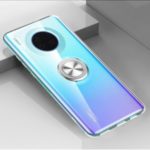 For Huawei Mate 30 Finger Ring Kickstand Clear TPU Cell Covering – Transparent
