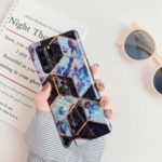 Geometric Stitching Marble Pattern IMD TPU Phone Cover for Huawei P30 Pro – Style A