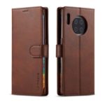 LC.IMEEKEPU Leather Flip Wallet Casing for Huawei Mate 30 Pro – Coffee