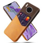 KSQ PC + PU + Cloth Shell with Card Slot Phone Case for Huawei Mate 30 Pro – Brown