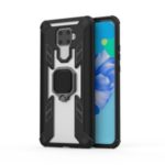 Warrior Style Rotating Ring Kickstand PC + TPU Hybrid Cover for Huawei Mate 30 Lite/nova 5i Pro – Black