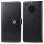 For Huawei Mate 30 HAT PRINCE PU Leather + TPU Litchi Skin Shell – Black