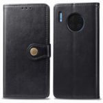 For Huawei Mate 30 Pro HAT PRINCE Litchi Skin PU Leather + TPU Wallet Cell Shell Cover – Black