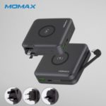 MOMAX 3 in 1 Power Adapter Set Q.Power Plug PD + QC 3.0 18W 6700mAh Power Bank QI Wireless Charger – Grey