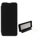 Clear PC Back Case + PU Leather + TPU Mobile Case for Huawei Mate 30 – Black