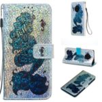 Pattern Printing Glitter Sequins Leather Wallet Phone Case for Huawei Mate 30 Pro – Mermaid