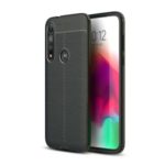 Litchi Texture TPU Case for Motorola Moto G8 Plus – Black