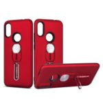 Foldable Kickstand TPU+PC Case [Built-in Magnetic Holder Metal Sheet] for Xiaomi Redmi Note 7/Note 7S/Note 7 Pro (India) – Red