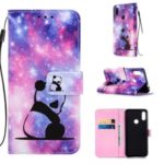 Pattern Printing PU Leather Wallet Protective Case for Xiaomi Redmi Note 7 / Redmi Note 7 Pro (India) – Sad Panda