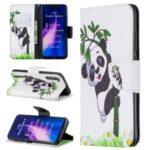 Pattern Printing Cross Texture Wallet Stand Flip Leather Case for Xiaomi Redmi Note 8 – Bamboo Panda