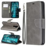 For Xiaomi Redmi Note 8 Pro PU Leather Wallet Stand Phone Shell – Grey