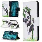 Pattern Printing Cross Texture Wallet Stand Flip Leather Case for Xiaomi Redmi Note 8 Pro – Bamboo Panda