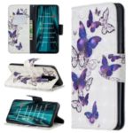 Pattern Printing Light Spot Decor Magnetic Leather Wallet Cover for Xiaomi Redmi Note 8 Pro – Flocks Butterflies