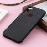 Crazy Horse Leather Coated PC + TPU Back Case for Xiaomi Redmi Note 8 – Black