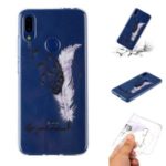 Embossment Pattern Printing Soft TPU Phone Cover for Xiaomi Redmi Note 7 – Half Feather