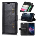 Rivet Decorated PU Leather Wallet Case for Xiaomi Redmi 8A – Black