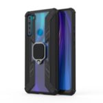 Warrior Style Rotating Ring Kickstand PC+TPU Hybrid Shell for Xiaomi Redmi Note 8 – Black