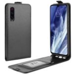 Crazy Horse Vertical Flip Leather Phone Casing with Card Holder for Xiaomi Mi 9 Pro 5G / Mi 9 Pro – Black