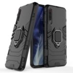 Cool Guard Finger Ring Kickstand PC + TPU Hybrid Case for Xiaomi Mi 9 Pro – Black