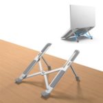 Aluminum Desktop Mount Portable Height Adjustable Laptop Stand for MacBook Notebook- Silver