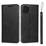 TPU+PU Leather Phone Stand Case with Lanyard for Google Pixel 4 XL – Black