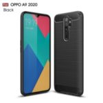 Carbon Fibre Brushed TPU Phone Case for OPPO A9 (2020) / A11x / A5 (2020) – Black