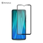 AMORUS Full Coverage Silk Printing Tempered Glass Screen Film for Xiaomi Redmi Note 8 Pro