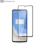 AMORUS Full Glue Full Screen Silk Printing Tempered Glass Protector for OnePlus 7T