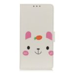Pattern Printing Leather Wallet Phone Casing for OnePlus 7T – Rabbit