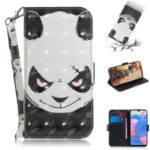 Pattern Printing Light Spot Decor Wallet Stand Leather Phone Case Cover with Strap for Nokia 7.2 – Panda