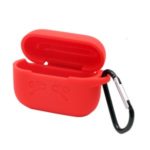 Pure Color Silicone Earphone Cover for AirPods Pro/AirPods 3 – Red