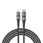 BMX Double-deck MFi Certified Cable Type-C to Lightning PD 18W 1.8m – Gray/Black